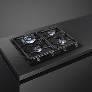 SMEG Victoria Table de cuisson gaz 60 cm, 4 foyers, sécurité, SR964NGH