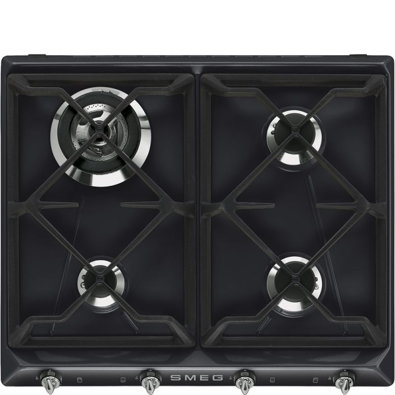 SMEG Victoria Table de cuisson gaz 60 cm, 4 foyers, sécurité, SR964NGH