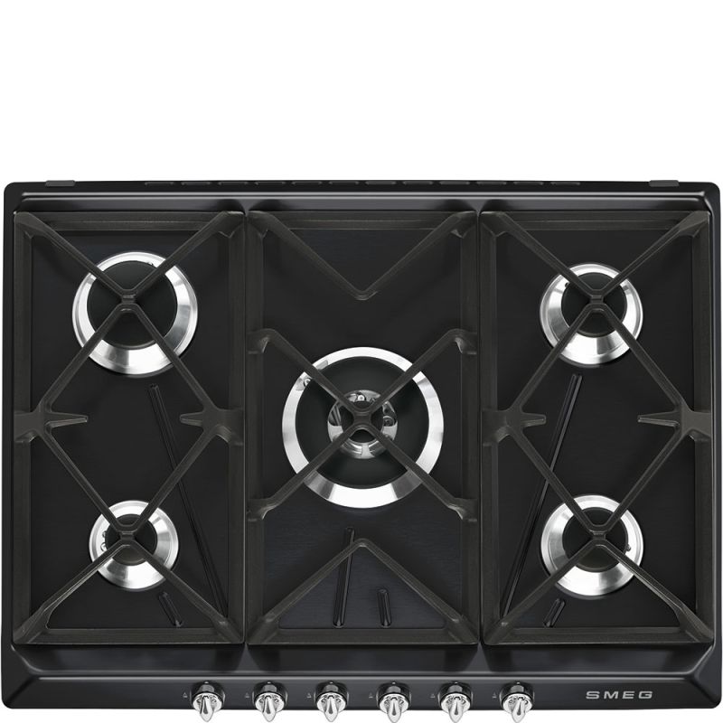 SMEG Victoria Table gaz 70/75 cm 5 foyers grilles fonte sécurité SR975NGH