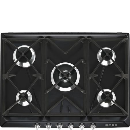 SMEG Victoria Table gaz 70/75 cm 5 foyers grilles fonte sécurité SR975NGH
