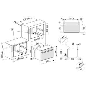 Four multifonction Smeg Classica 90cm Pyrolyse Inox SFP9302TX