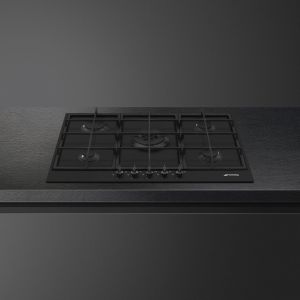 SMEG Classica Table de cuisson gaz 70/75cm 5 foyers fonte thermo PX375MB