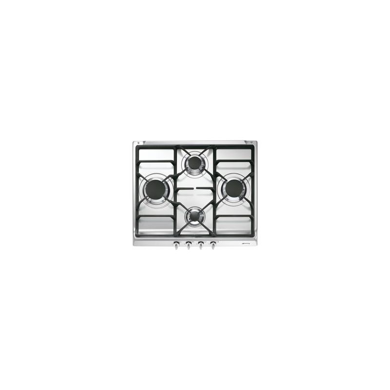 SMEG Elementi table de cuisson gaz 60cm inox, 4 foyers, S60GHS, fonte, sécurité