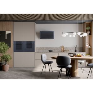 Four compact SMEG Linéa 45cm Neptune Grey combi micro-ondes SO4102M1G