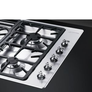 SMEG Classica table de cuisson gaz 90 cm, 5 foyers, inox satiné, PGF95-4