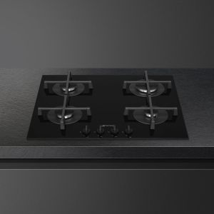 SMEG Elementi Table de cuisson gaz 60cm verre noir 4 foyers PV264B