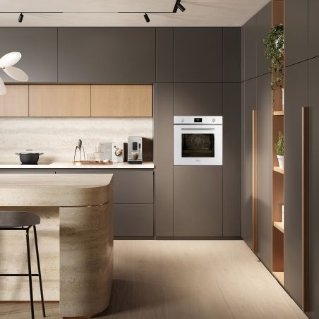Four SMEG 60cm pyrolyse blanc porte froide chaleur tournante SFP6401TW