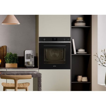 Four combiné vapeur Smeg Elementi 60cm Noir pyrolyse 11 fonctions SOP6401S2B