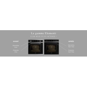 Four combiné vapeur Smeg Elementi 60cm Noir pyrolyse 11 fonctions SOP6401S2B