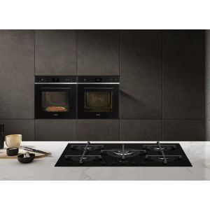 Four combiné vapeur Smeg Elementi 60cm Noir pyrolyse 11 fonctions SOP6401S2B