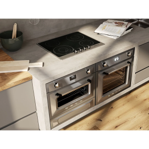 Four Compact 45cm SMEG Victoria micro-ondes Vapor Clean inox SO4902M1X