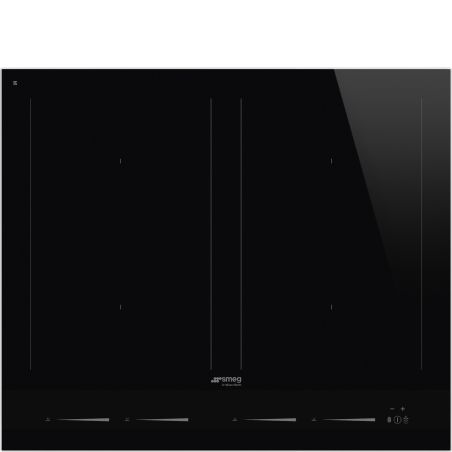 SMEG Linéa Table induction 60cm 4 foyers Multizone, double booster, SIM1644D