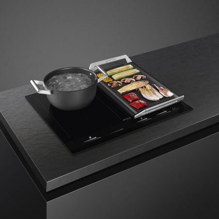 SMEG Linéa Table induction 60cm 4 foyers Multizone, double booster, SIM1644D