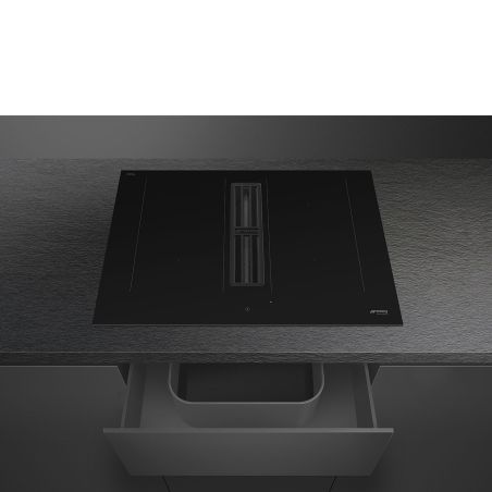 SMEG HOBD472D2 hotte table induction 70cm, 4 foyers, Multizone, booster, A+