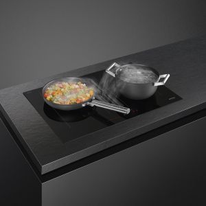 SMEG HOBD472D2 hotte table induction 70cm, 4 foyers, Multizone, booster, A+