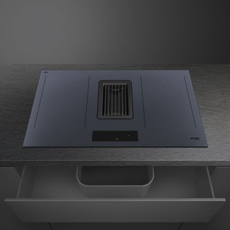 SMEG Linéa Table induction hotte 80cm, Multizone, EvoSlider, A++, HOBD182DG