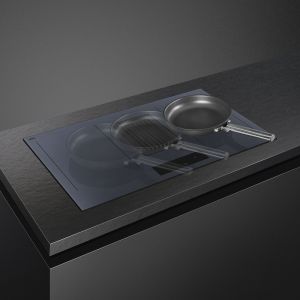 SMEG Linéa Table induction hotte 80cm, Multizone, EvoSlider, A++, HOBD182DG