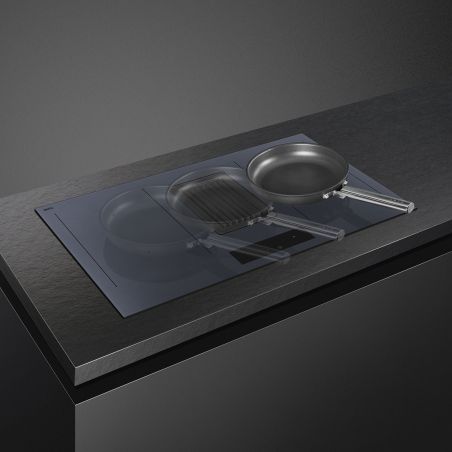 SMEG Linéa Table induction hotte 80cm, Multizone, EvoSlider, A++, HOBD182DG