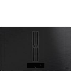 SMEG Classica Hotte induction 83cm Multizone, 4 foyers, filtre charbon, noir HOBD382MB2