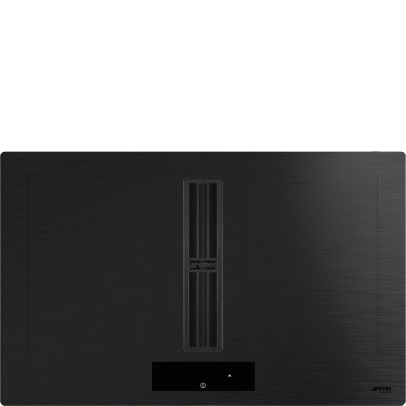 SMEG Classica Hotte induction 83cm Multizone, 4 foyers, filtre charbon, noir HOBD382MB2