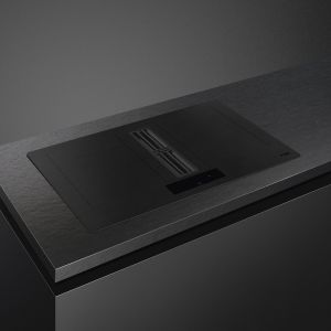 SMEG Classica Hotte induction 83cm Multizone, 4 foyers, filtre charbon, noir HOBD382MB2