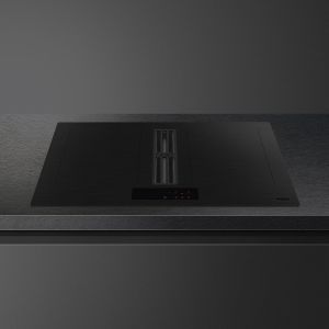 SMEG Classica Hotte induction 83cm Multizone, 4 foyers, filtre charbon, noir HOBD382MB2