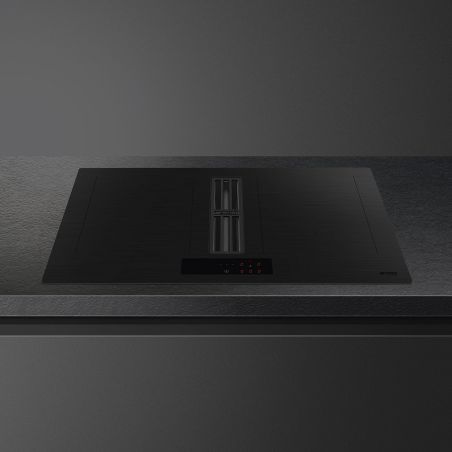 SMEG Classica Hotte induction 83cm Multizone, 4 foyers, filtre charbon, noir HOBD382MB2
