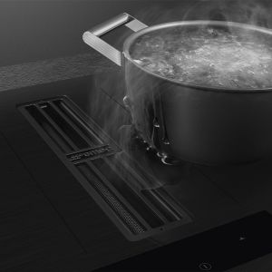 SMEG Classica Hotte induction 83cm Multizone, 4 foyers, filtre charbon, noir HOBD382MB2