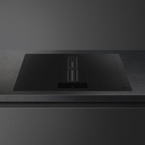 SMEG Classica Hotte induction 83cm Multizone, 4 foyers, filtre charbon, noir HOBD382MB2
