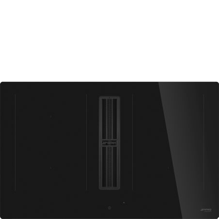 SMEG Universel HOBDE482D2 83 cm induction hotte intégrée, Multizone, 650 m³/h, filtres régénérables