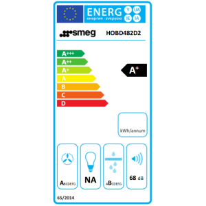 SMEG Universel hotte intégrée induction 83cm, multizone, 650 m³/h, sécurité, HOBD482D2