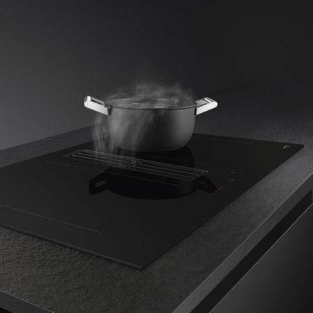 SMEG Universel hotte intégrée induction 83cm, multizone, 650 m³/h, sécurité, HOBD482D2