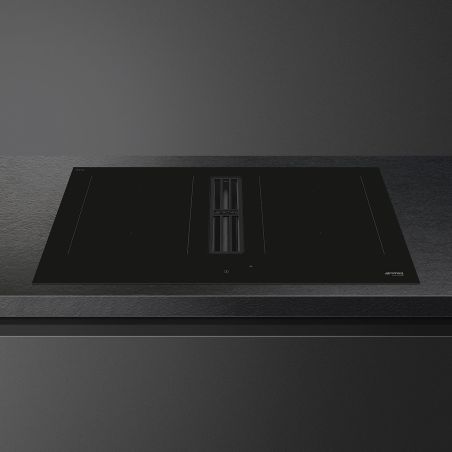SMEG Universel hotte intégrée induction 83cm, multizone, 650 m³/h, sécurité, HOBD482D2