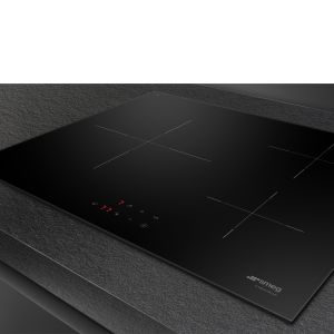 Smeg SI2631D Universel Table induction 60cm 3 boosters, commandes sensitives, verre noir