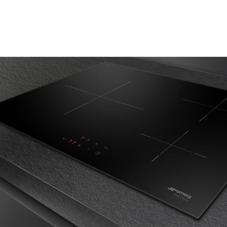 Smeg SI2631D Universel Table induction 60cm 3 boosters, commandes sensitives, verre noir