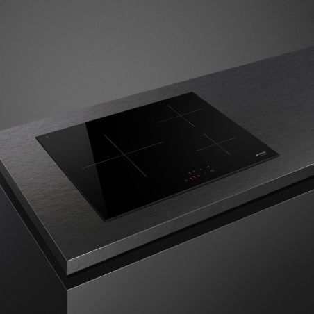 Smeg SI2631D Universel Table induction 60cm 3 boosters, commandes sensitives, verre noir