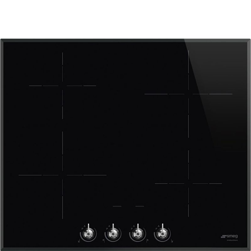 SMEG Classica SI364BM – Table induction 60 cm, 4 foyers avec booster, sécurité enfants, verre