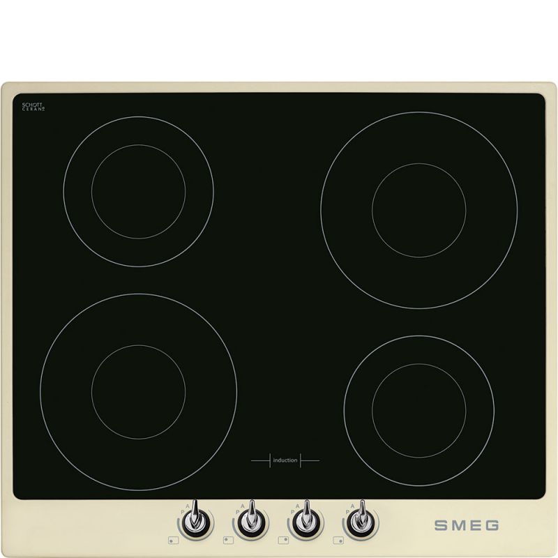 SMEG Victoria SI964PM, table induction 60cm, 4 foyers booster, sécurité, crème