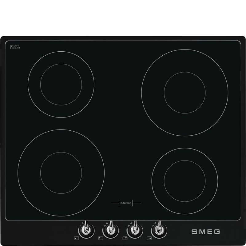 SMEG Victoria Table induction 60cm, 4 foyers booster, sécurité, mode Eco, SI964NM