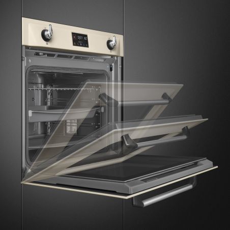 Smeg SOP6902S2PP Victoria Four combiné vapeur 60cm 68L pyrolyse Crème A+