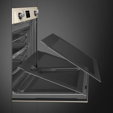 Smeg SOP6902S2PP Victoria Four combiné vapeur 60cm 68L pyrolyse Crème A+