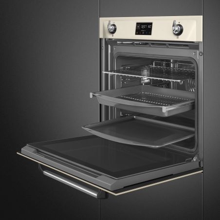 Smeg SOP6902S2PP Victoria Four combiné vapeur 60cm 68L pyrolyse Crème A+