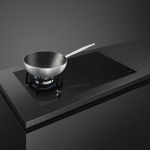 SMEG Classica table de cuisson mixte 90cm, Multizone, Booster, Noir PM3953D