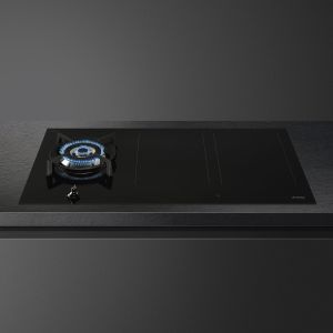 SMEG Classica table de cuisson mixte 90cm, Multizone, Booster, Noir PM3953D