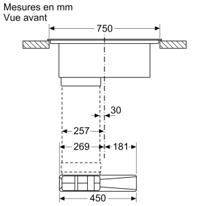 Table induction SIEMENS iQ700 avec hotte intégrée 80 cm Noir EX87BNX68E