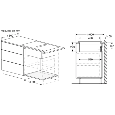 Table induction SIEMENS iQ700 avec hotte intégrée 80 cm Noir EX87BNX68E