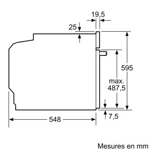 Four encastrable Bosch HBA572BB4 | 71 L | Chaleur tournante