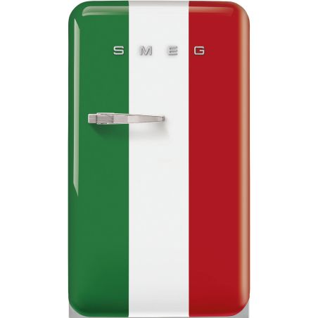 Smeg Années 50 Réfrigérateur 55cm décor Drapeau Italien, LED, 135L, automatique FAB10HRDIT6