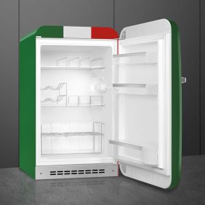Smeg Années 50 Réfrigérateur 55cm décor Drapeau Italien, LED, 135L, automatique FAB10HRDIT6