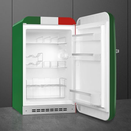 Smeg Années 50 Réfrigérateur 55cm décor Drapeau Italien, LED, 135L, automatique FAB10HRDIT6